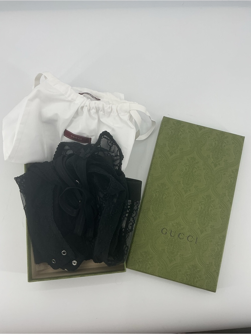 Gucci Tulle Bodysuit Large NWT and Box - Picture 9 of 9